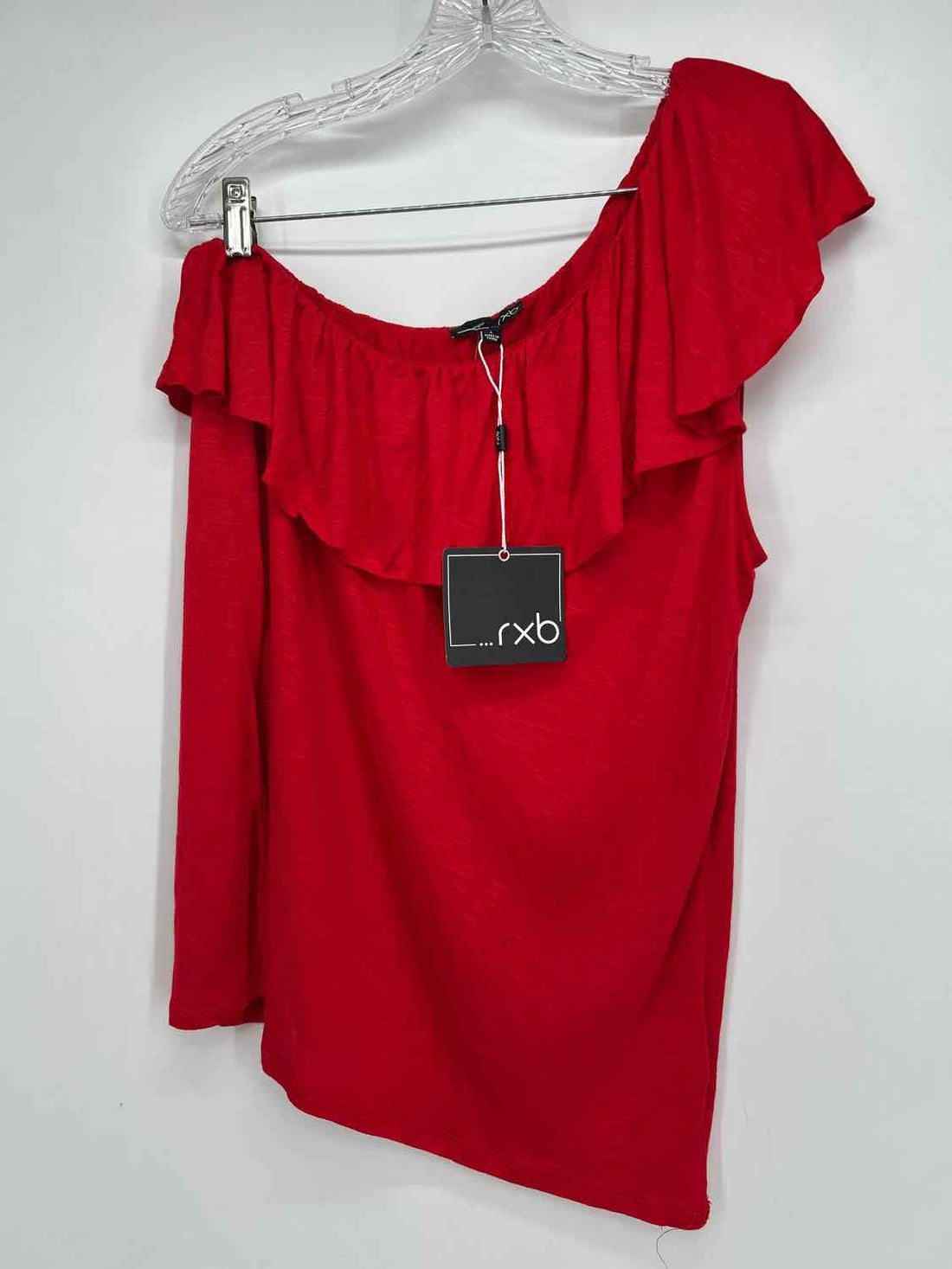 RXB Size L Red NWT One Shoulder Short Sleeve