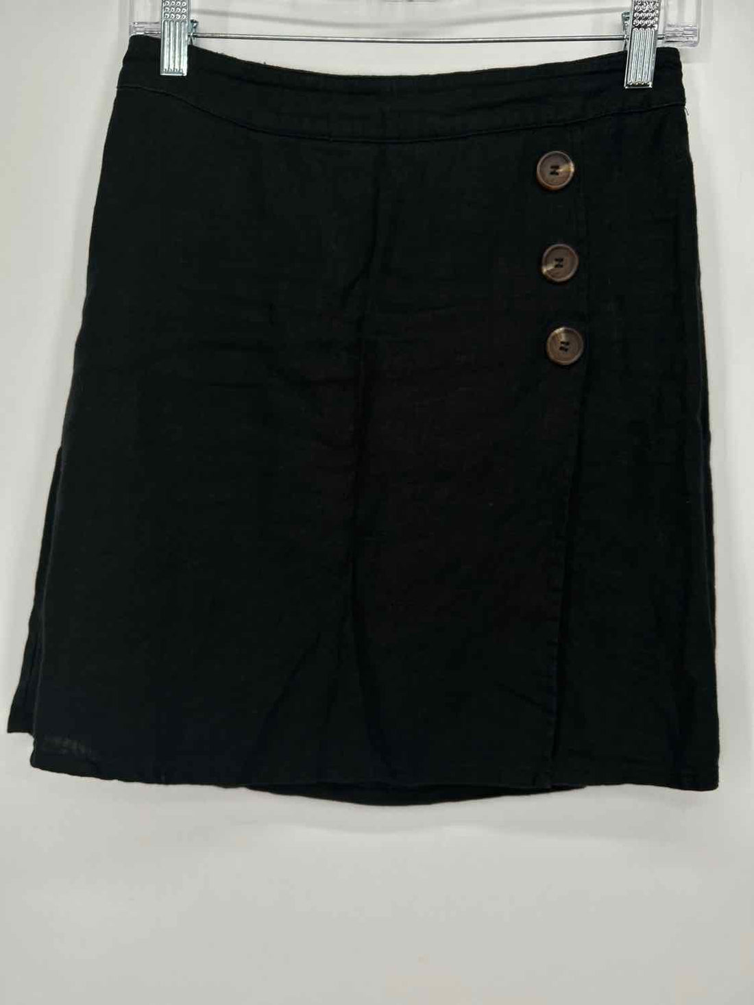 Tahari Size XS Black Linen Skort