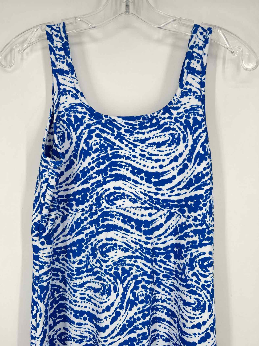 Columbia Size S White & Cobalt Blue Sleeveless Maxi