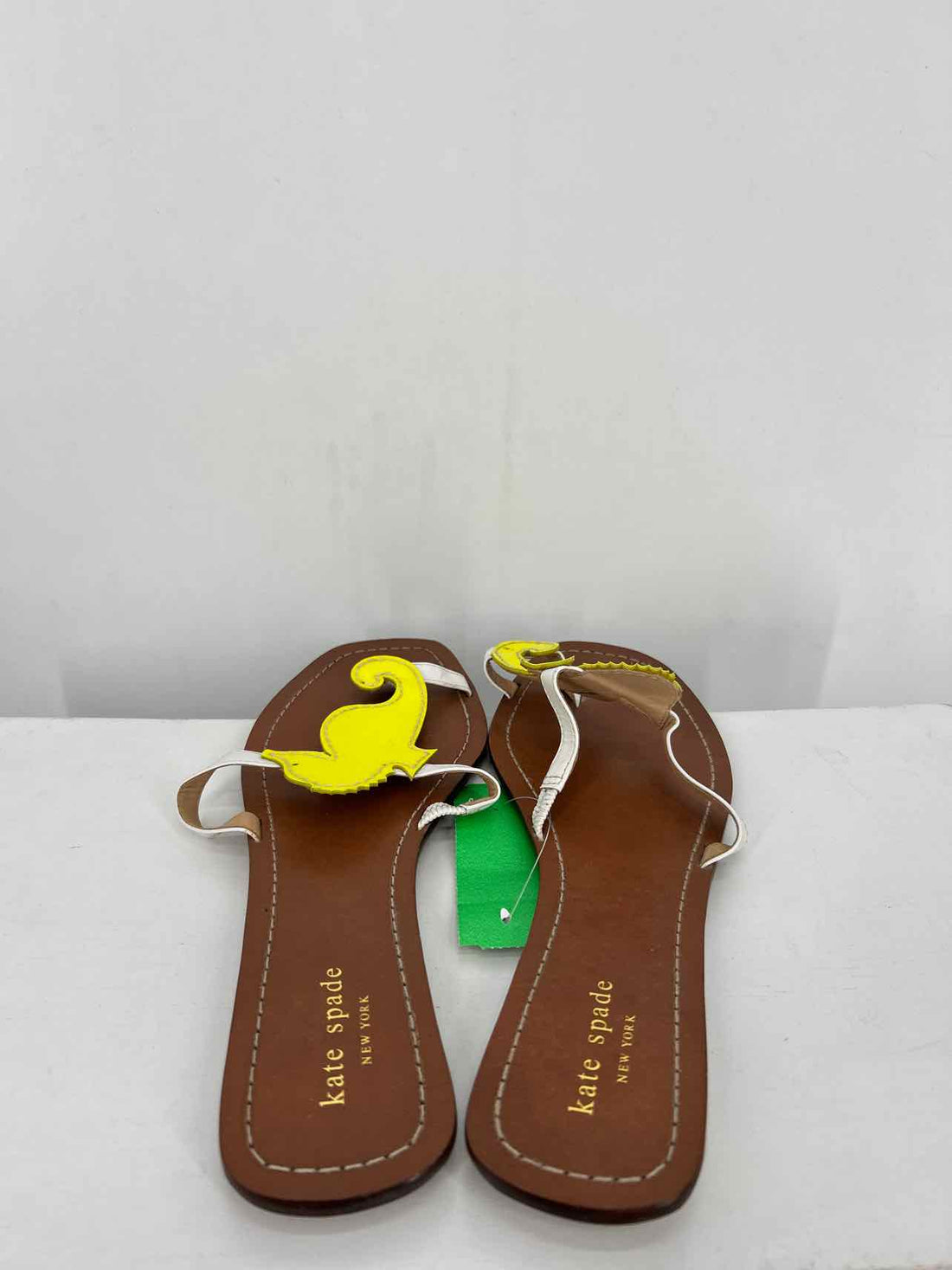 Kate Spade Women Size 10 White & Yellow Sandals