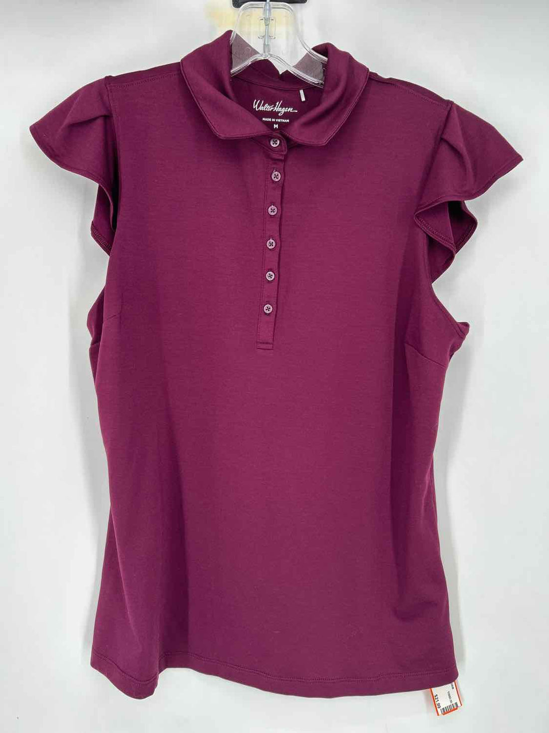 Walter Hagen Size M Burgundy Active Tops