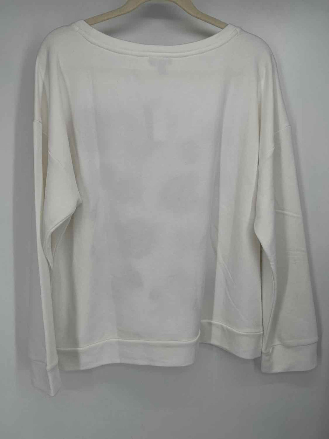 Talbots Size XL White & Brown Floral Sweatshirt