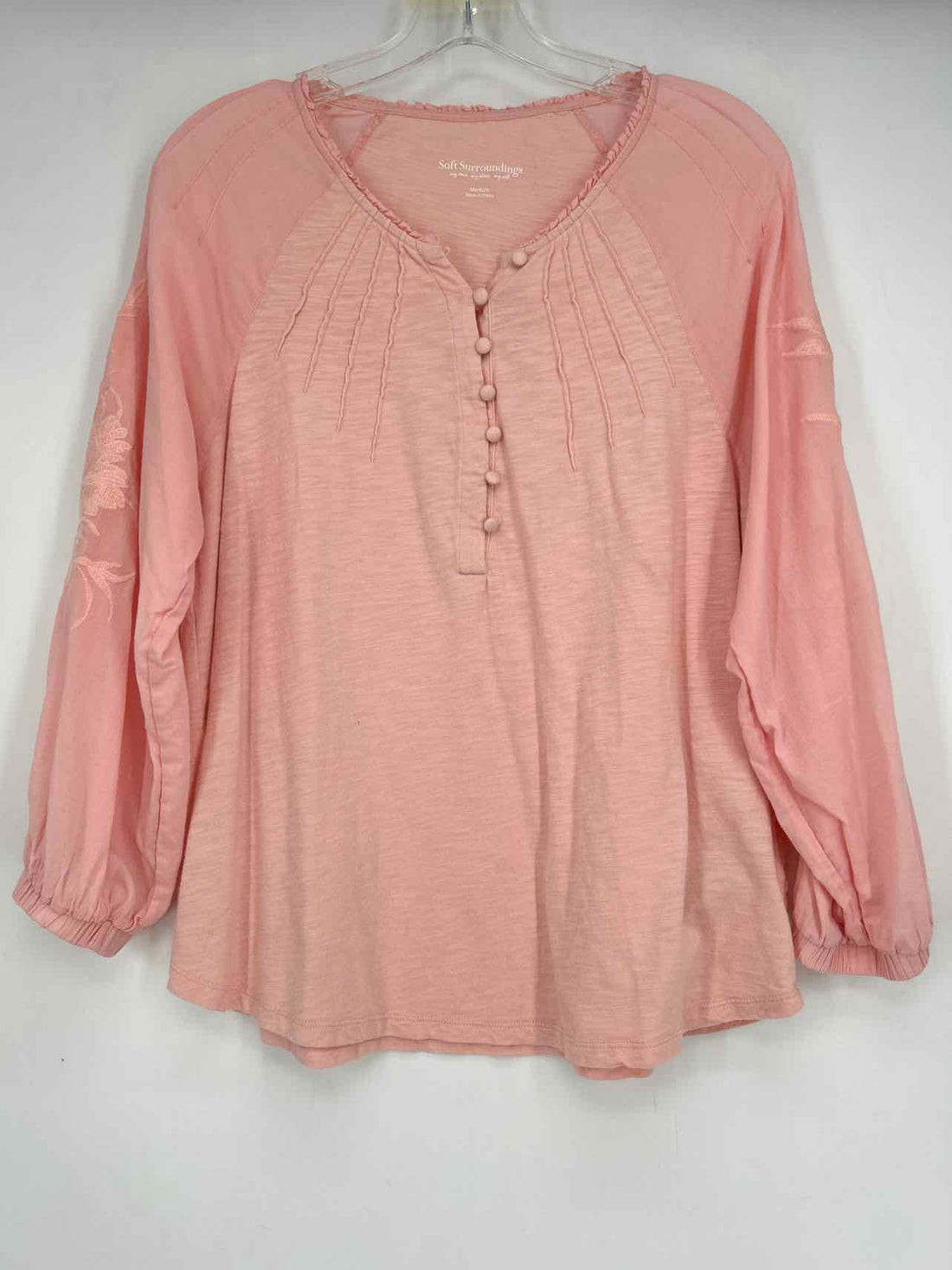Soft Surroundings Size M Pink Long Sleeve