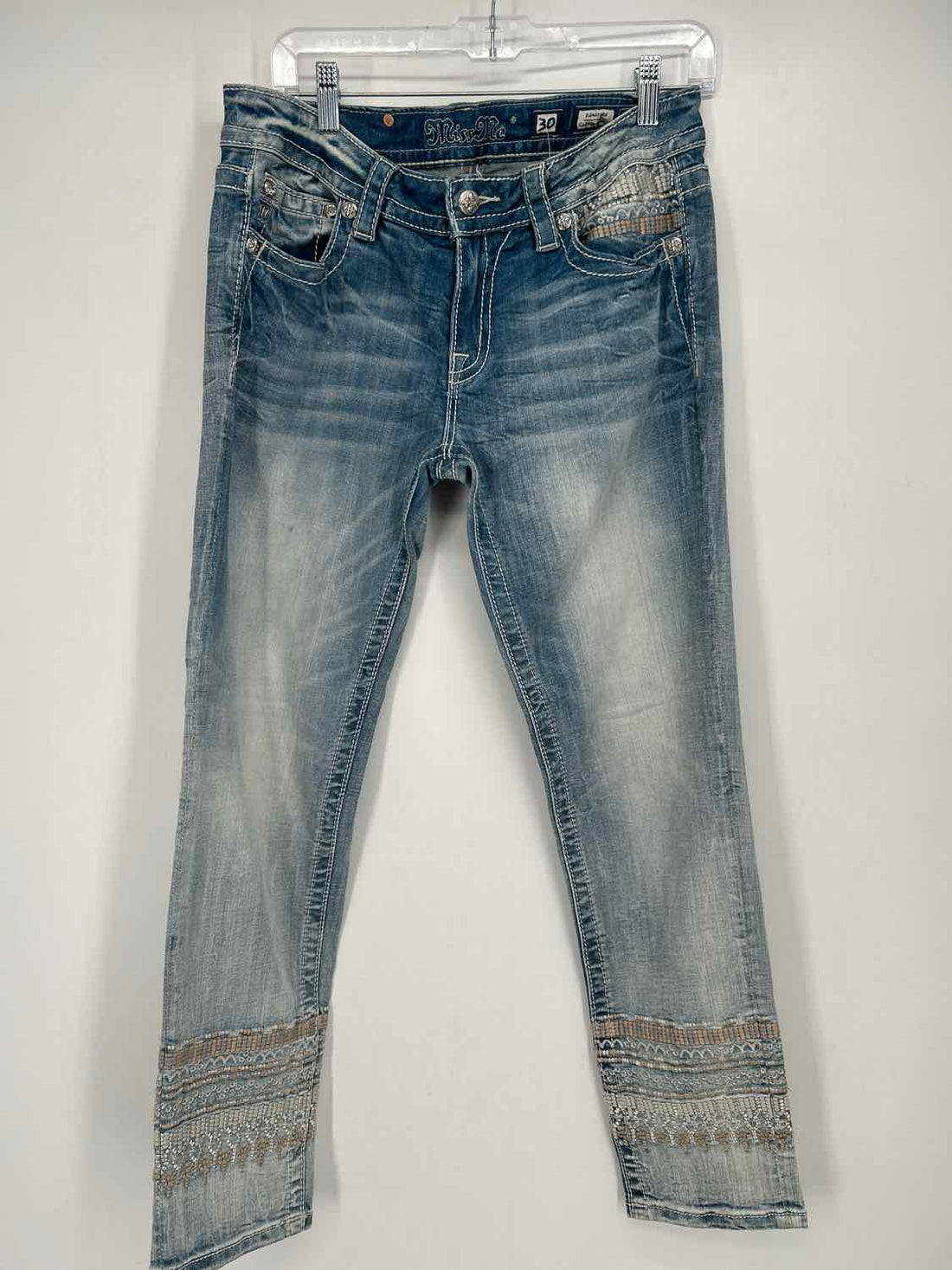 Miss Me Size 30 Light Wash Denim Jeans