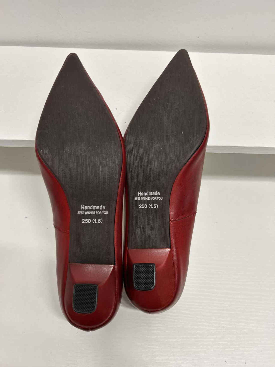Handmade Women Size 40 Dark Red Like New Kitten Heels