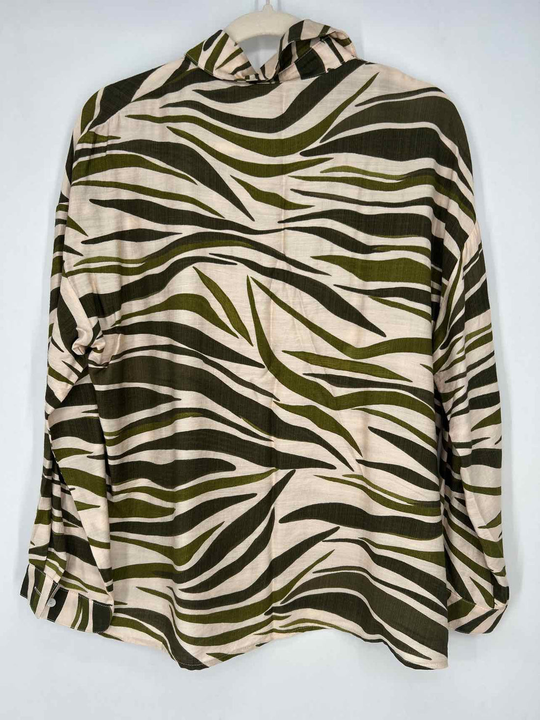 Ellison L Cream & Green Print New Boutique Top a