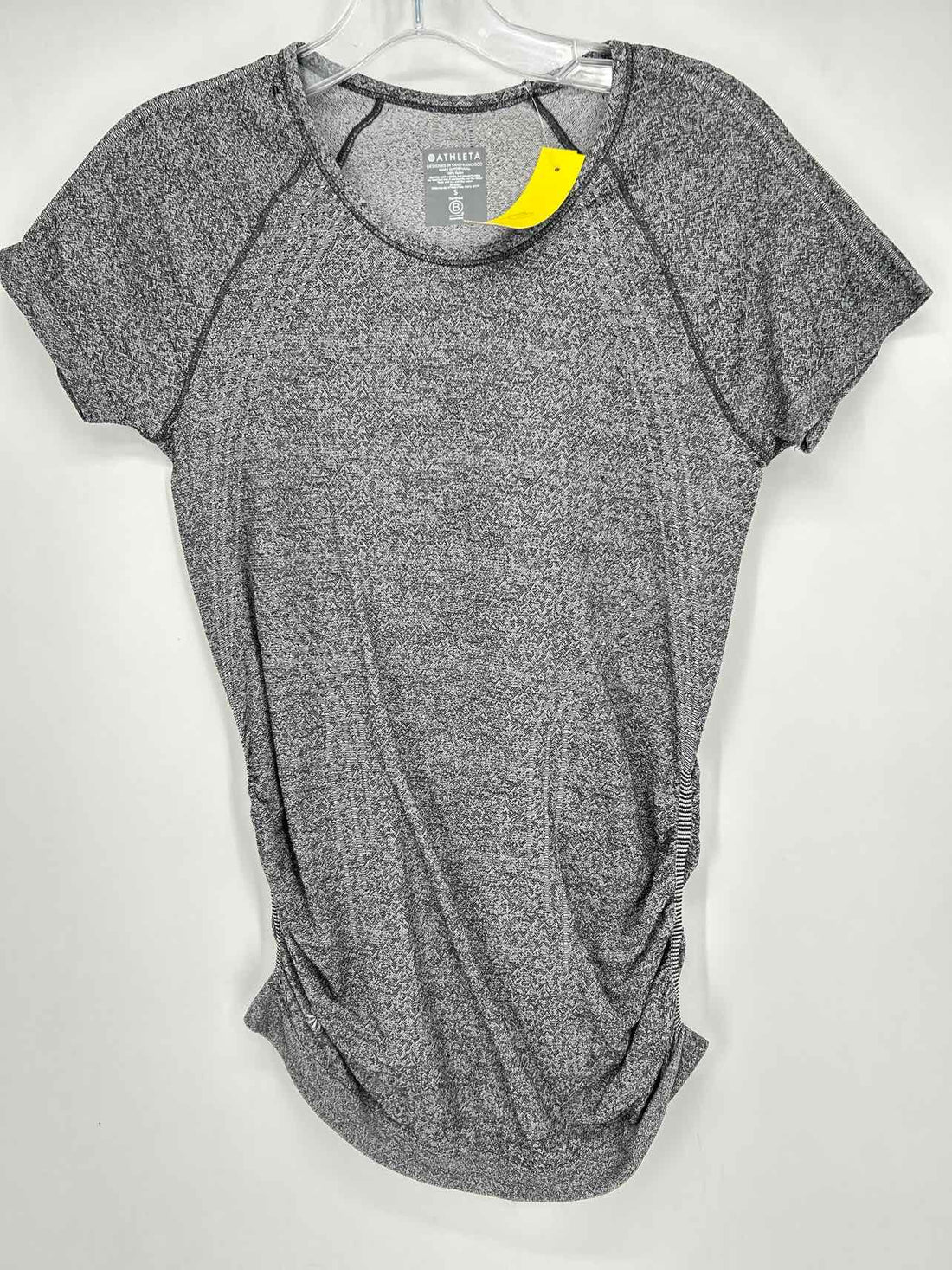 Athleta Size S Gray & Black Short Sleeve Active Tops