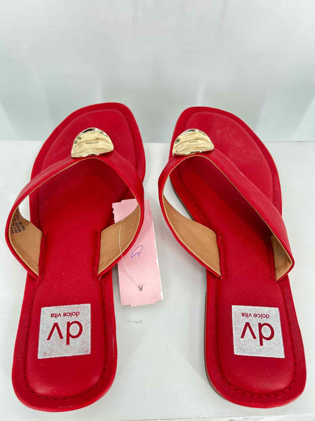 DV Women Size 8.5 Red & Gold Sandals