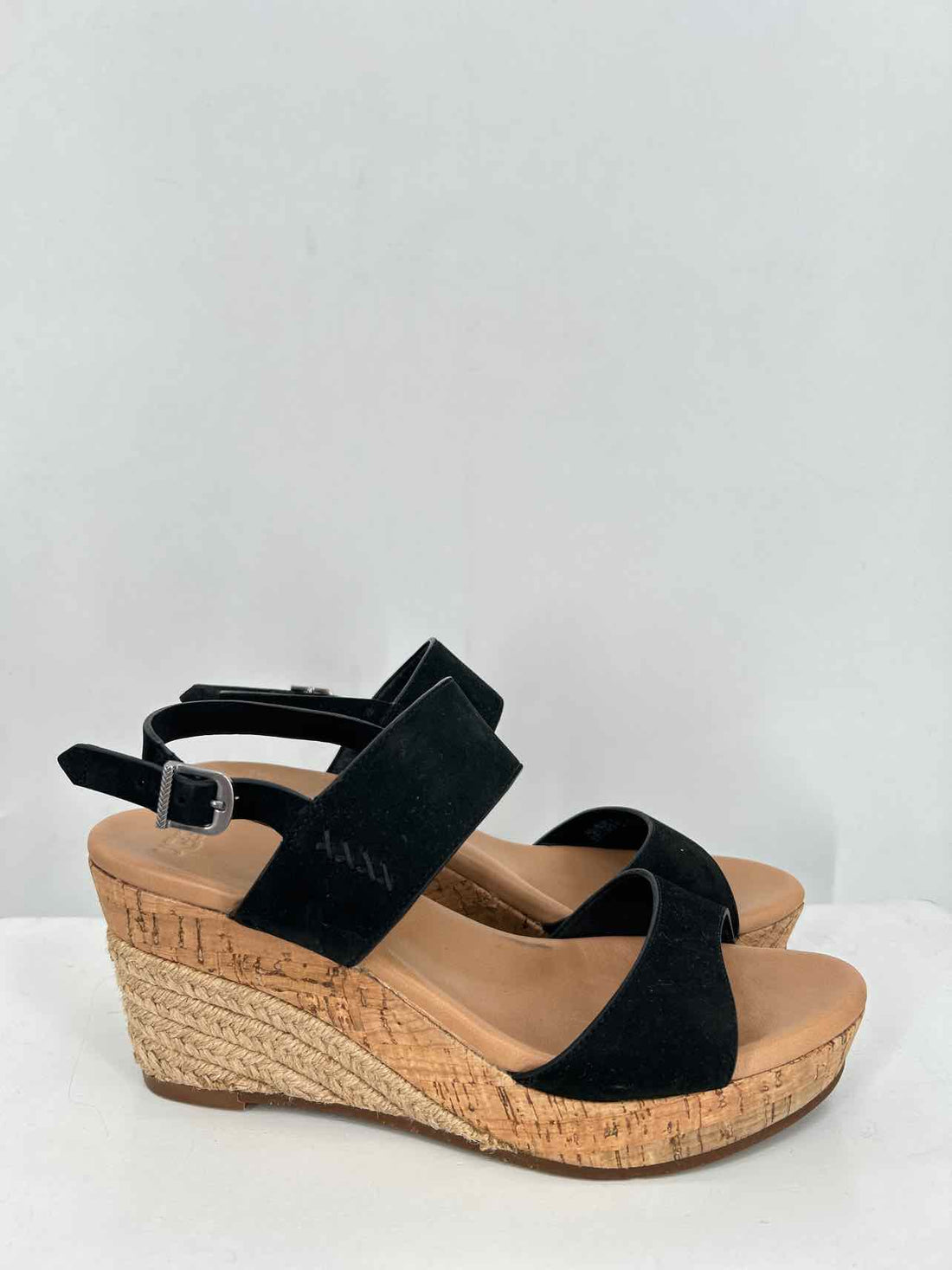 Ugg Women Size 8.5 Black Espadrilles Wedges