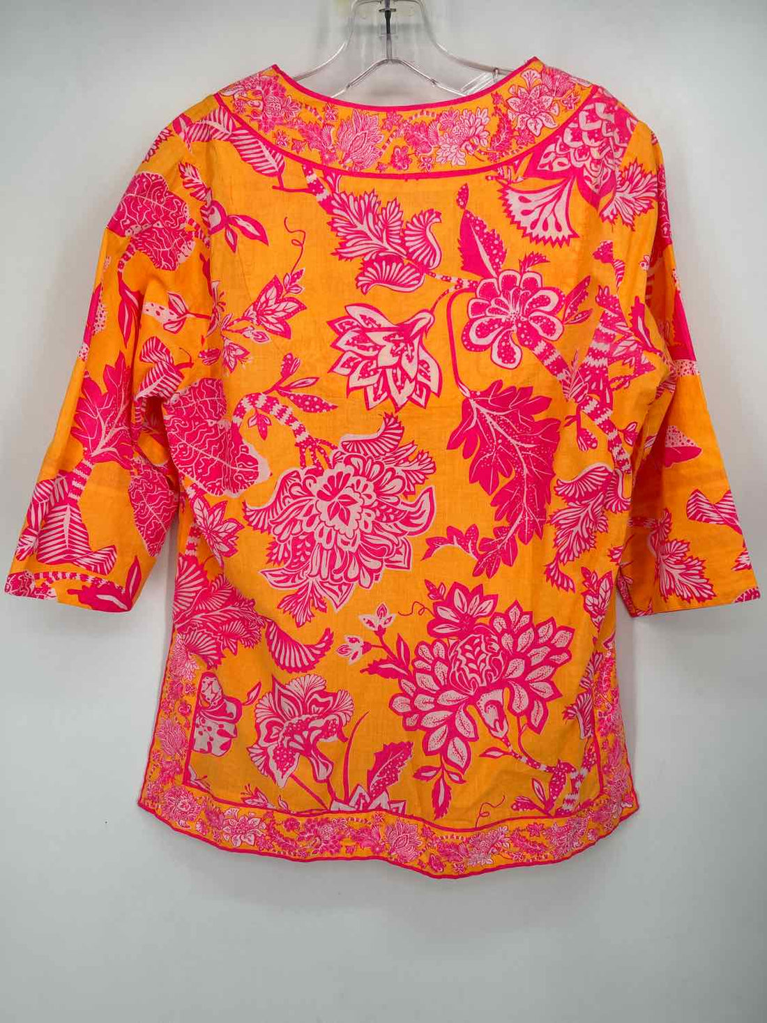 Gretchen Scott Size XS Orange & Pink Print Long Sleeve