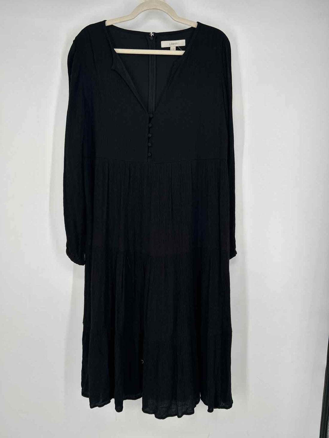 Loft Size M Black Long Sleeve Dress