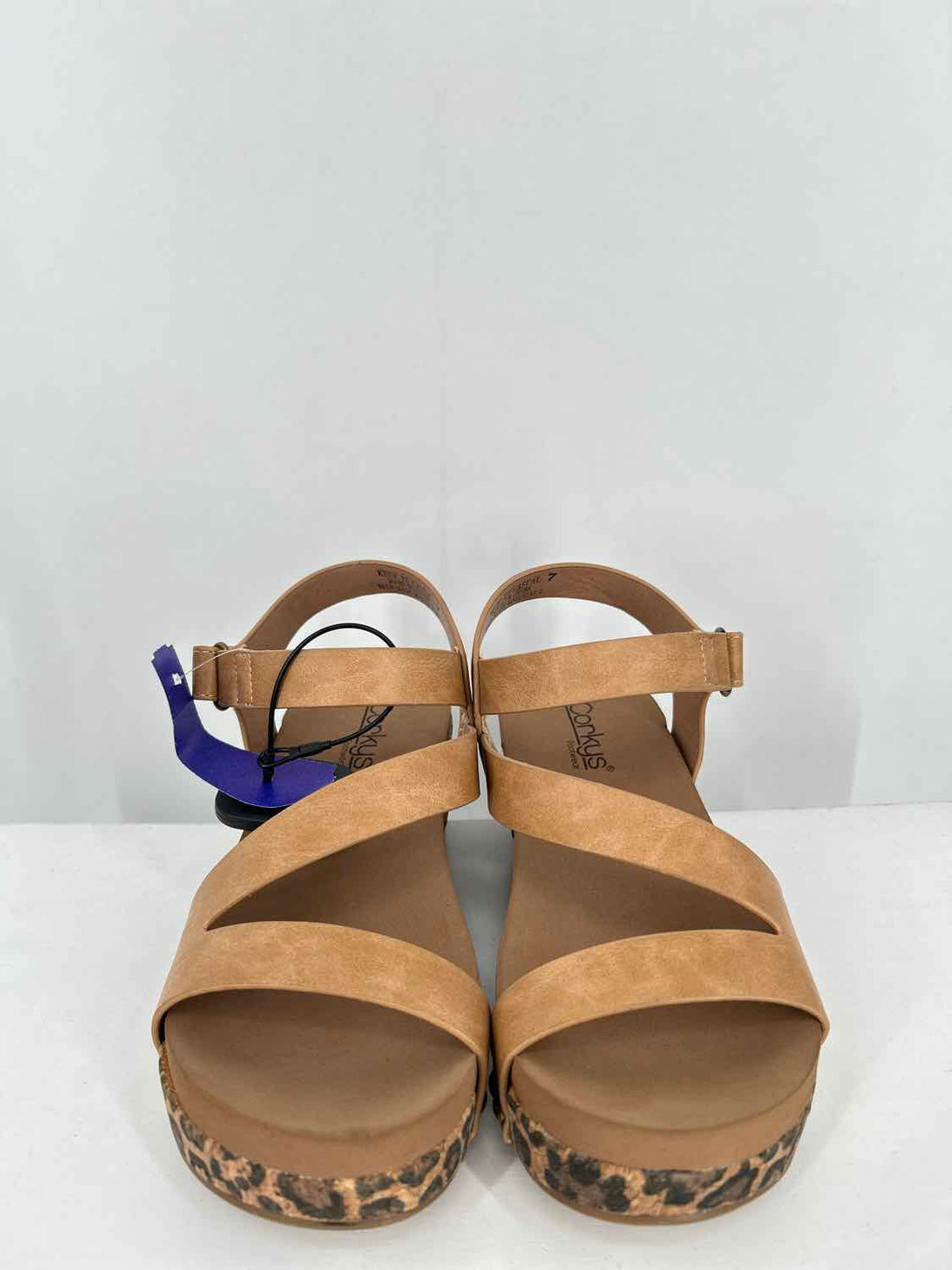 Corkys Women Size 7 Brown & leopard Wedges