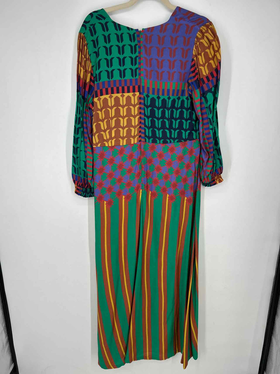 Briton Court M Green & Navy Multi Color New Boutique Dress