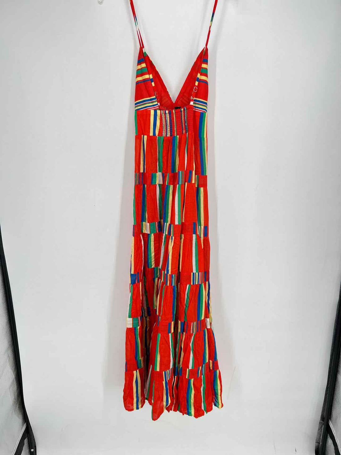 J Crew Size M Red Striped Maxi
