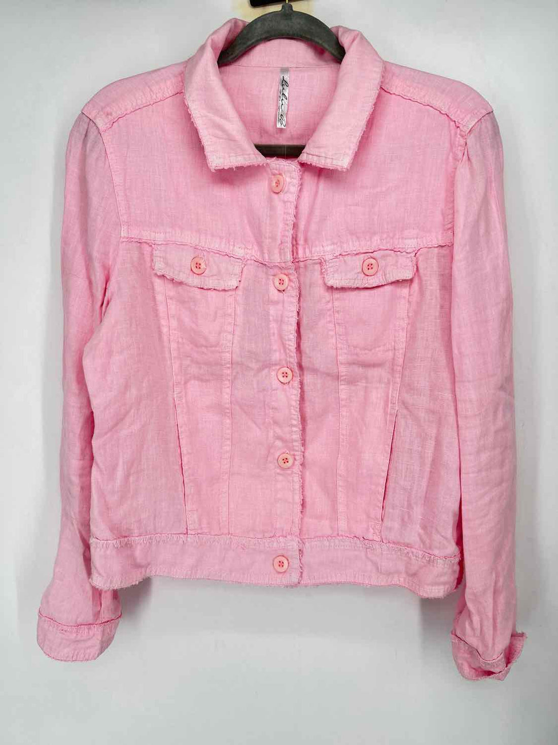 Lulu B Size M Bubblegum Linen Jacket