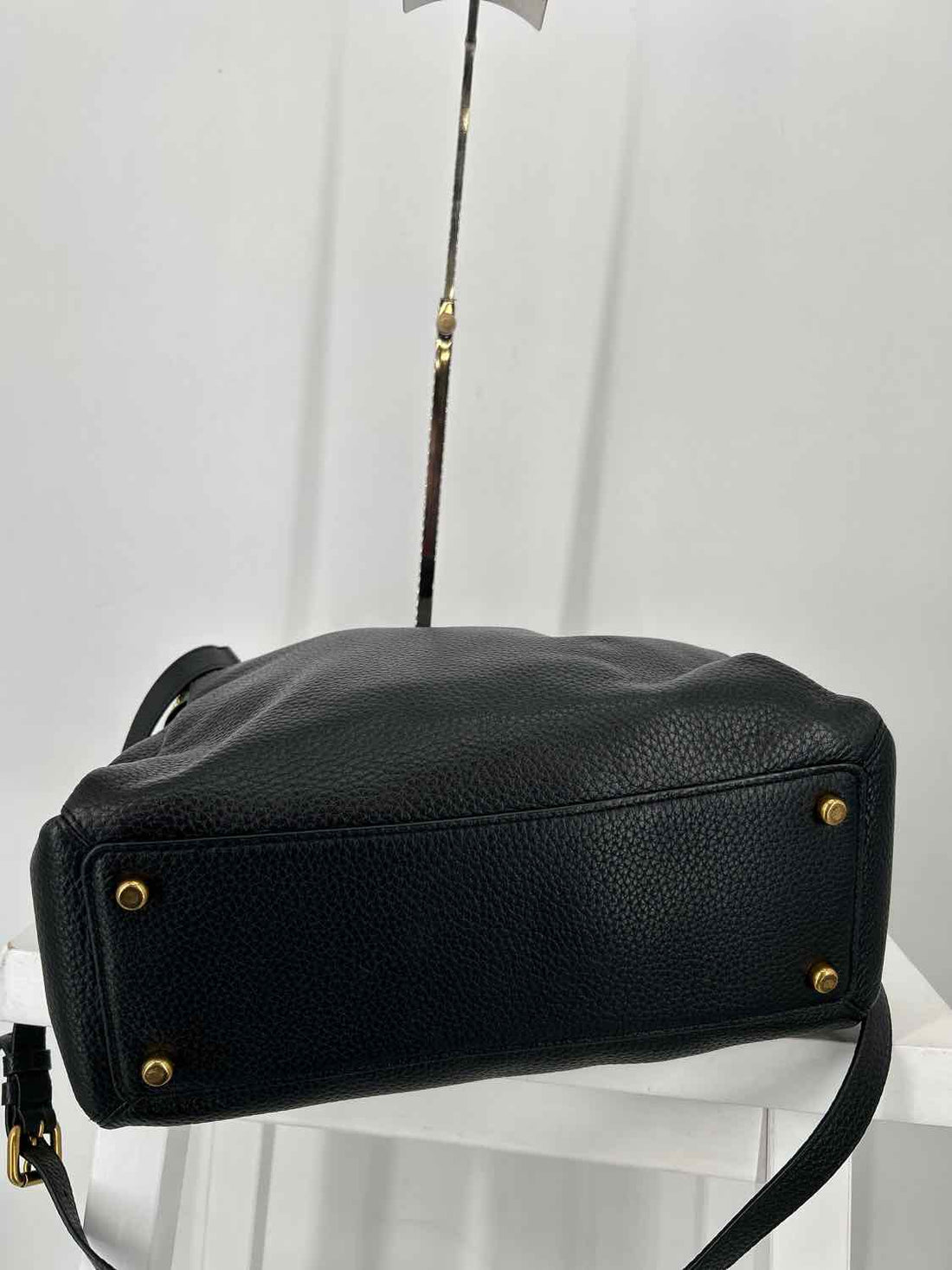 Coach Black Pebbled Leather Shoulder