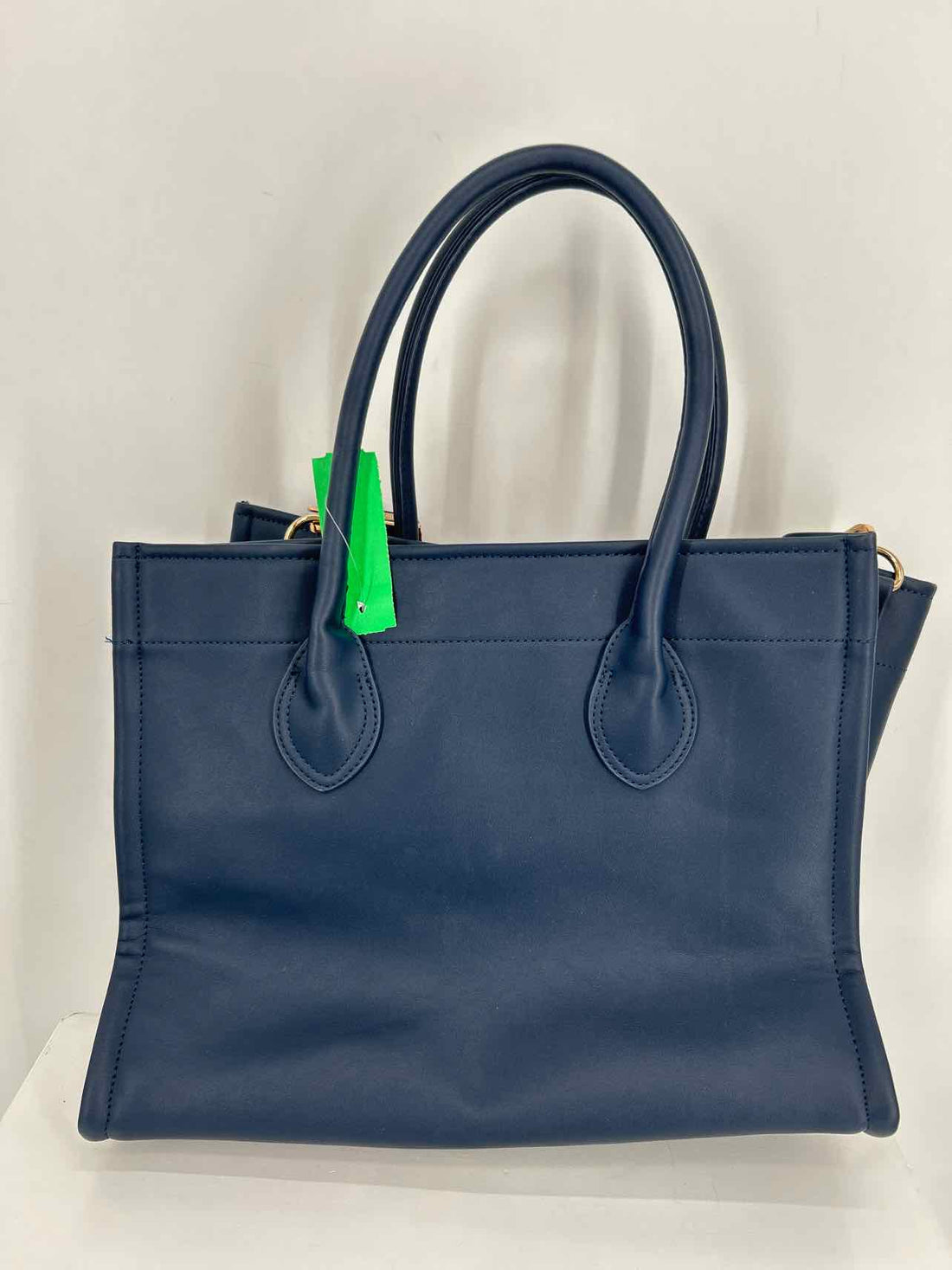 Milly Kate Navy Vegan Leather Pre Owned Satchel