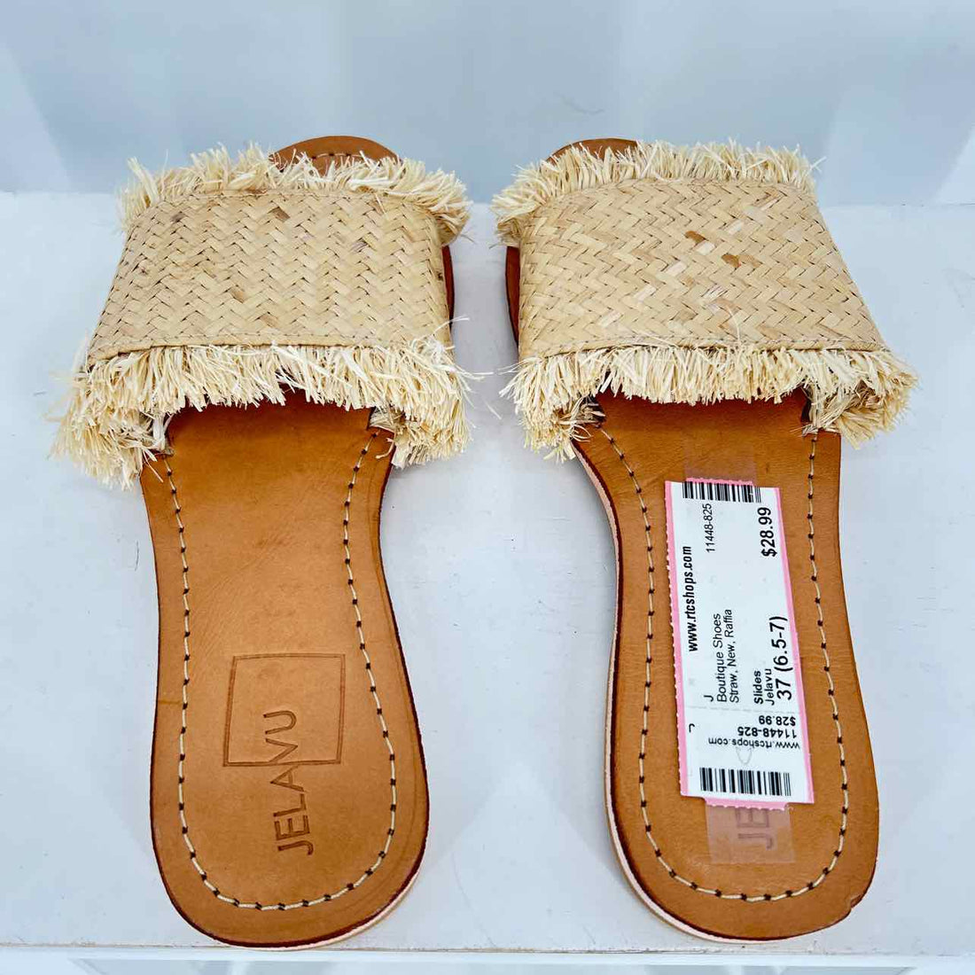 Jelavu Women Size 37 (6.5-7) Straw New Raffia Boutique Shoes