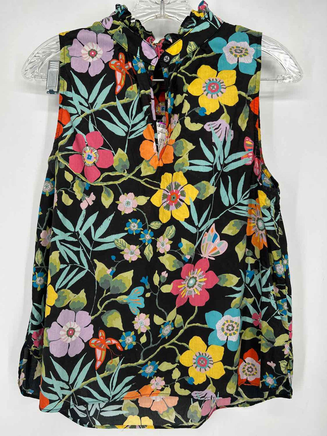 J Crew Size 10 Black Floral Sleeveless Multi-Piece Set
