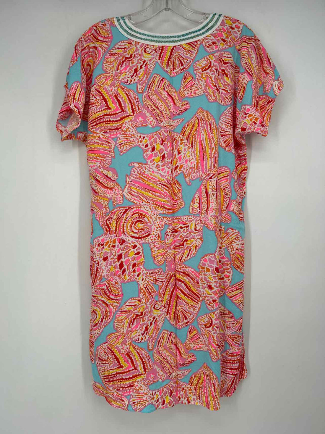 Lilly Pulitzer XS Light Blue & Pink Print Rayon Lilly Pulitzer Dress