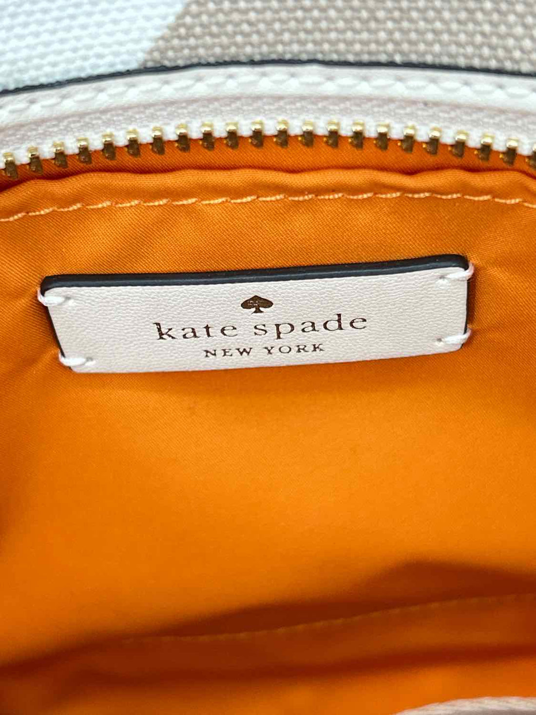Kate Spade Beige Zebra Canvas Pre Owned Satchel