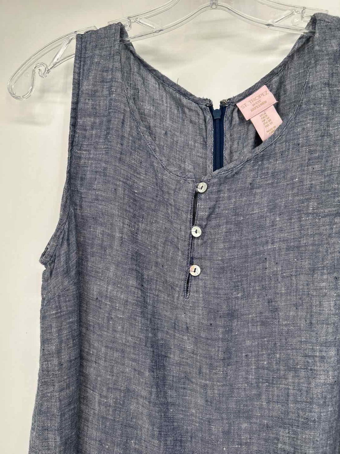 St Tropez West Size 8 Navy Linen Dress