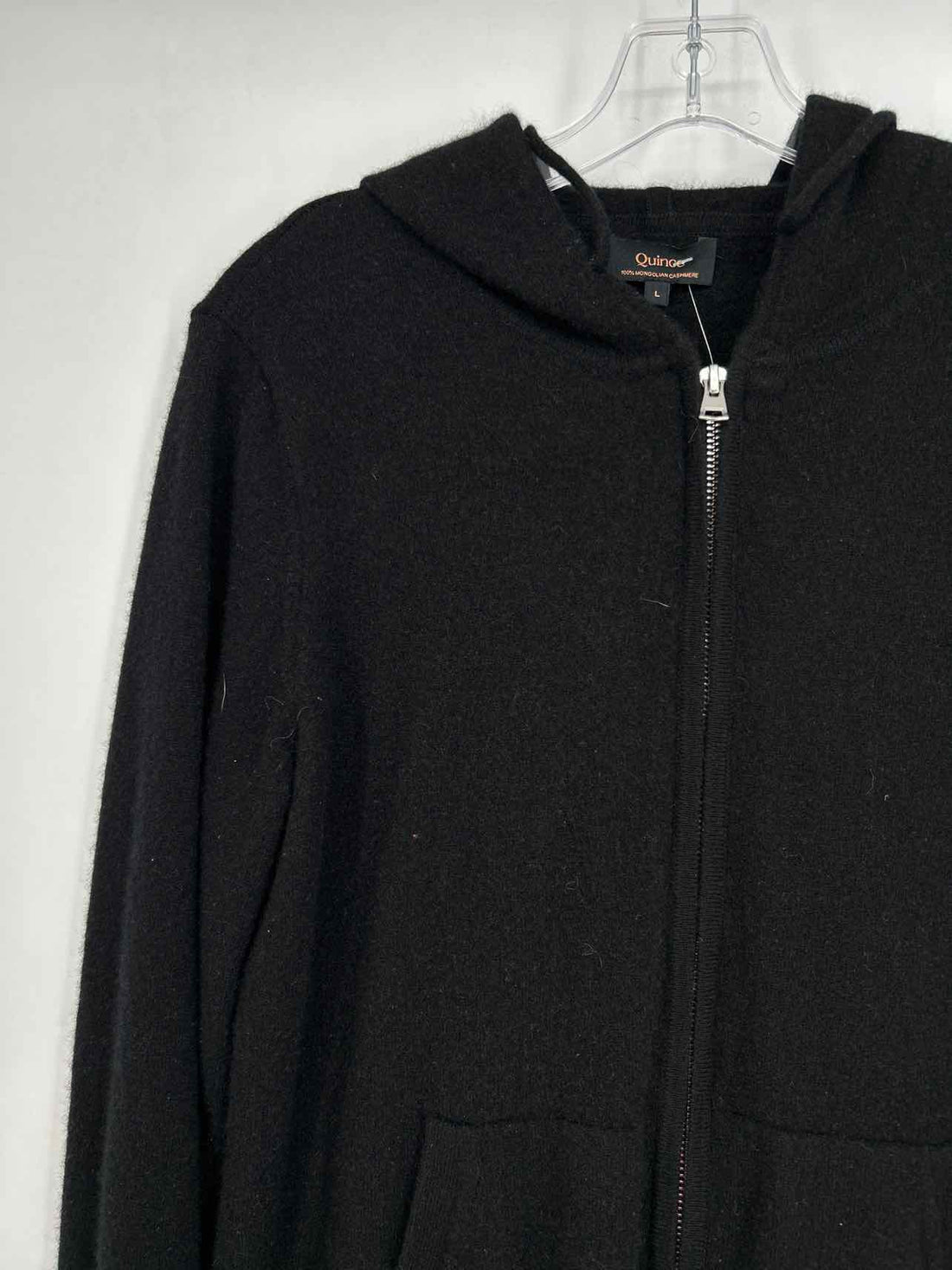 Quince Size L Black Cashmere Sweater