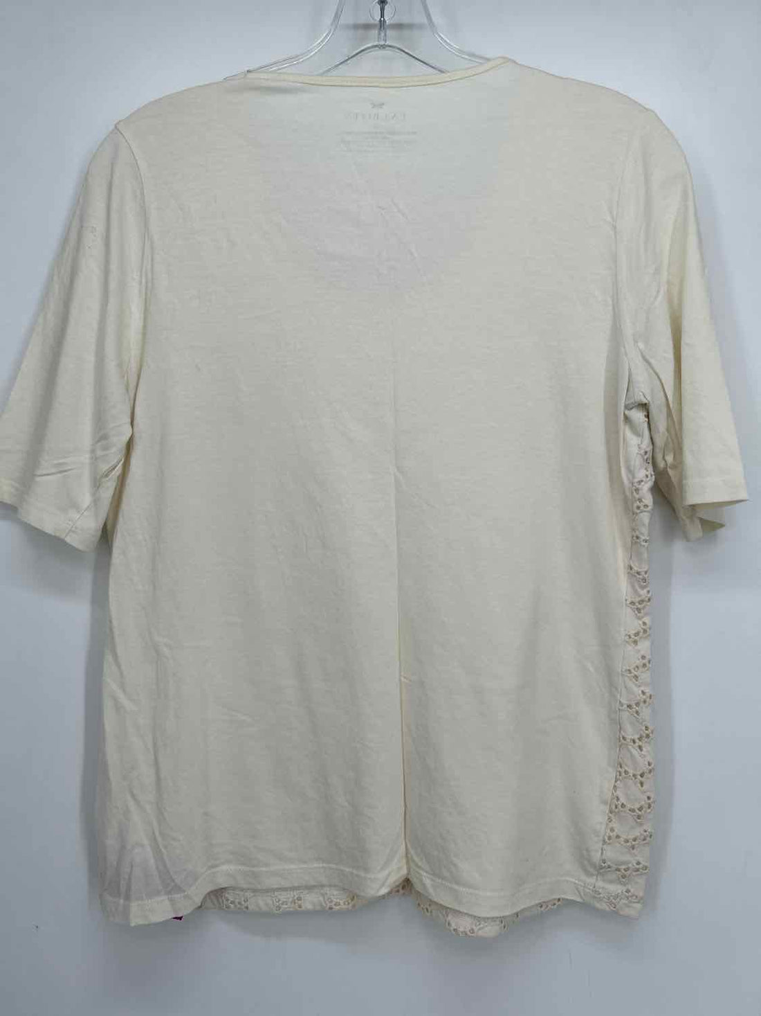 Talbots Size M Ivory Short Sleeve