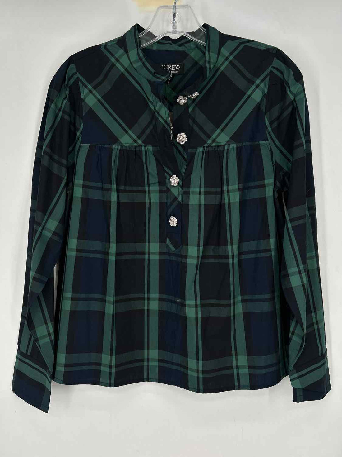 J Crew XS Green Plaid NWT Holiday