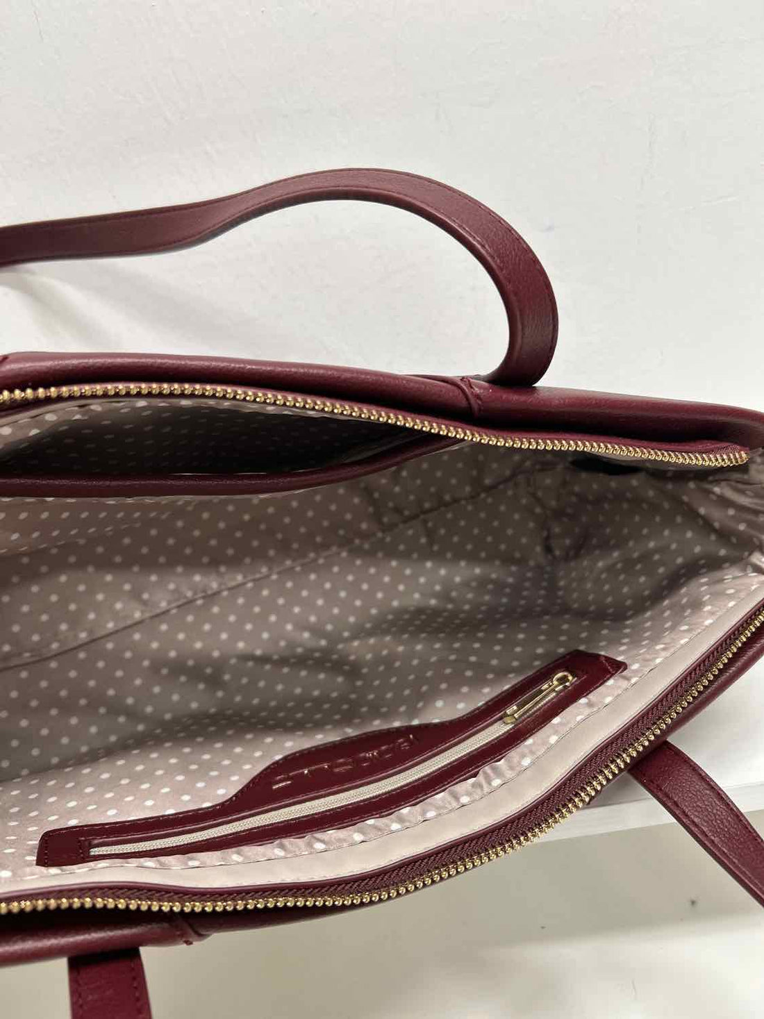 Isabelle Burgundy Faux Leather Pre Owned Tote