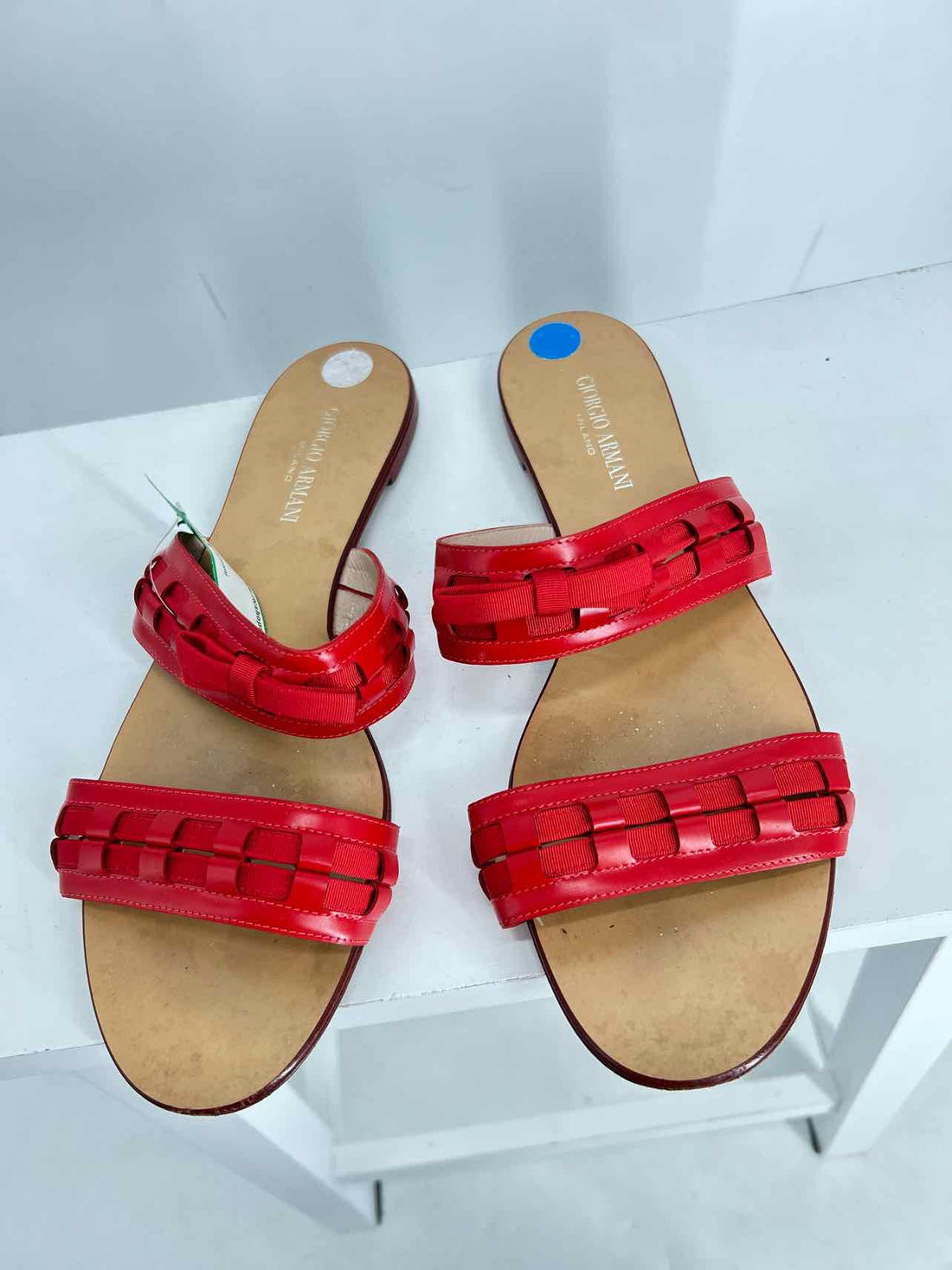 Giorgio Armani Women Size 40.5 Red Slides