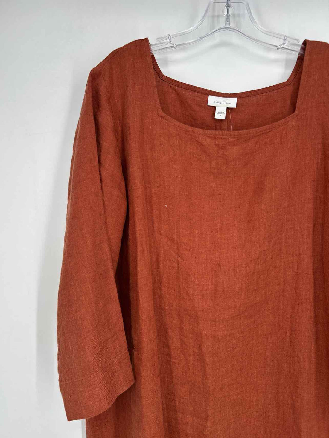 Pure Jill Size XL Rust Long Sleeve Dress