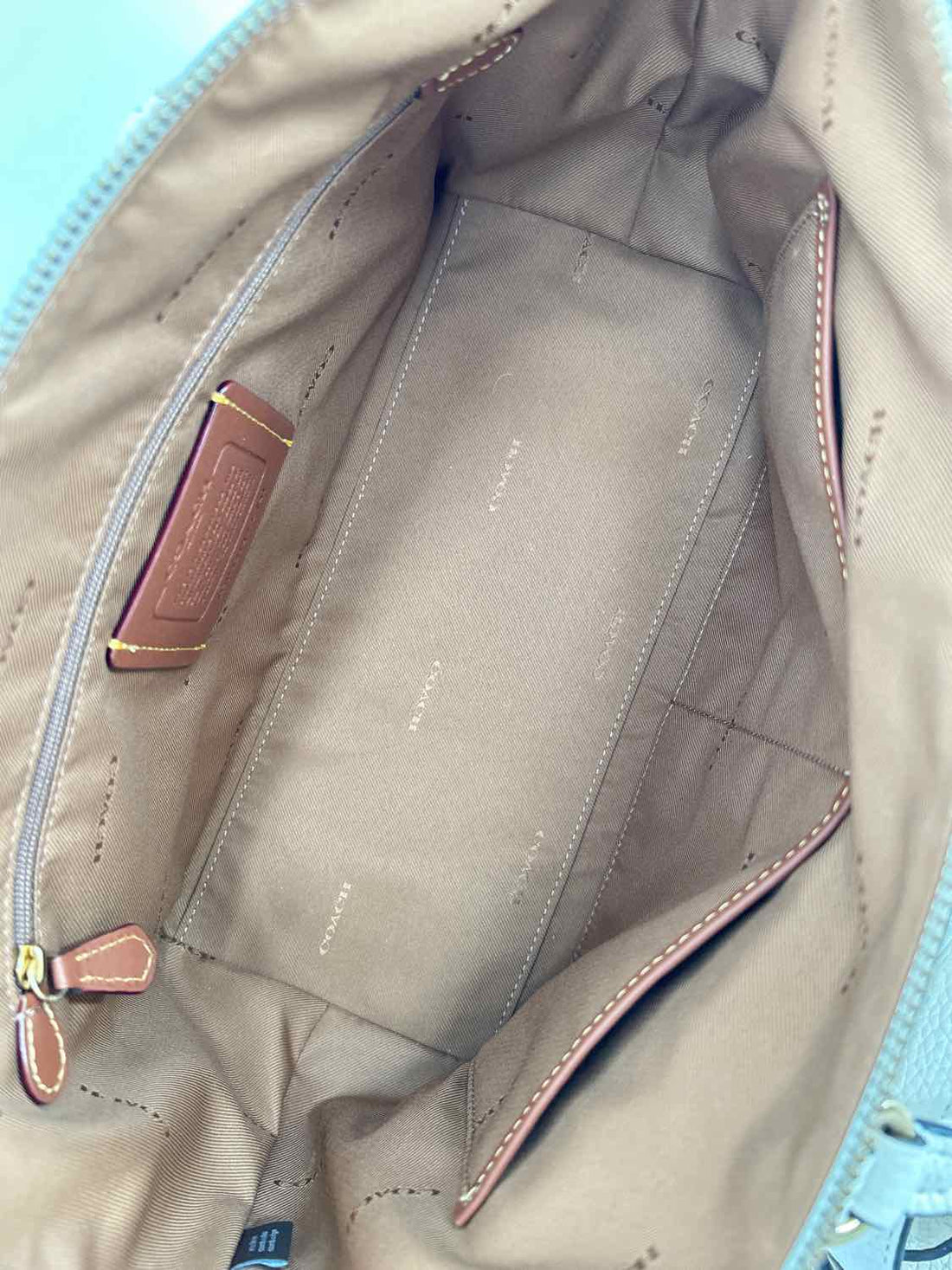 Coach Ivory Pebbled Leather Excellent Condition Satchel