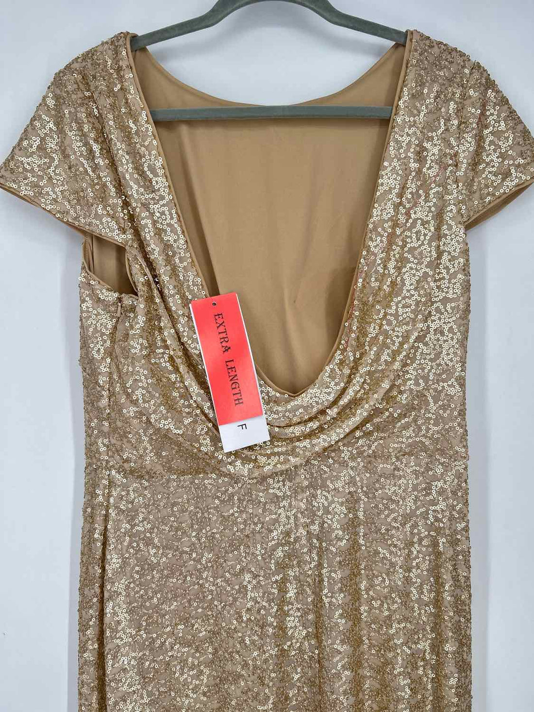 Bill Levkoff 16 Long Gold Sequined NWT Holiday