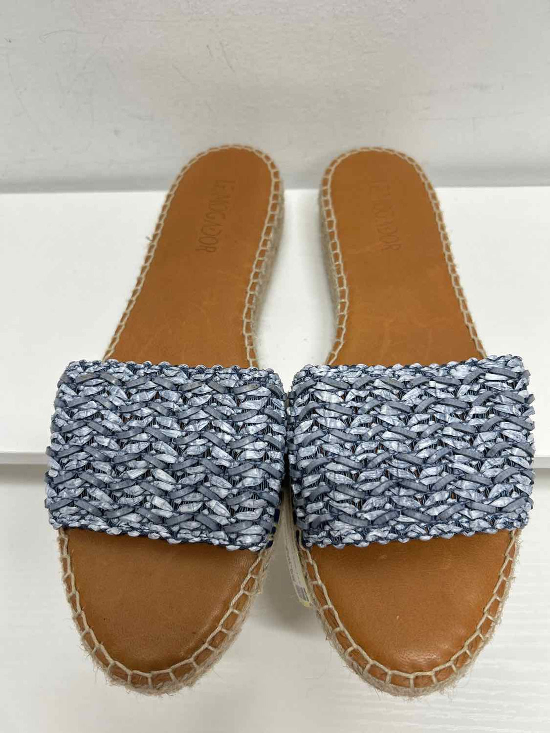Le Mogador Women Size 40 (9-9.5) Blue Like New Espadrilles Slides