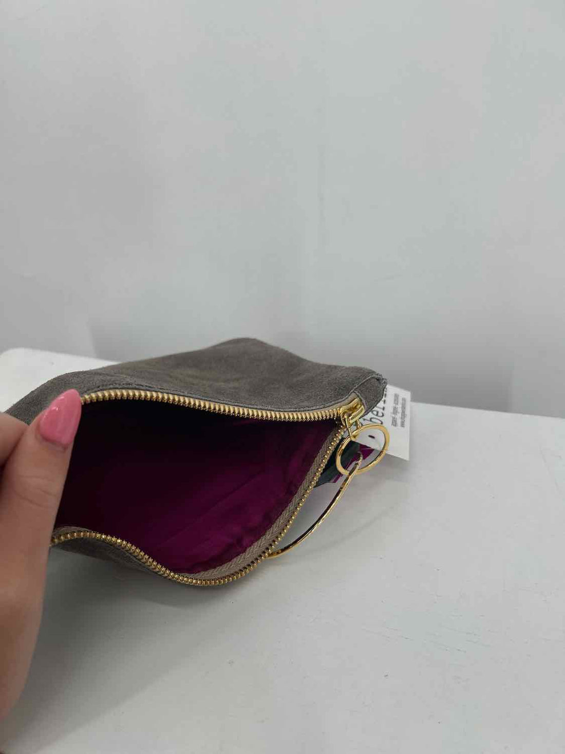 Rebecca Norman Gray Suede NWT Clutch