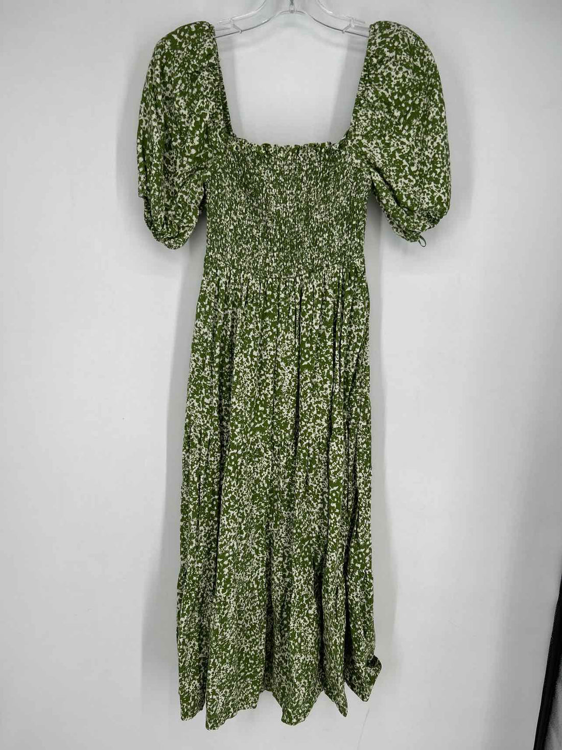 Abercrombie & Fitch Size S Green & White Short Sleeve Dress
