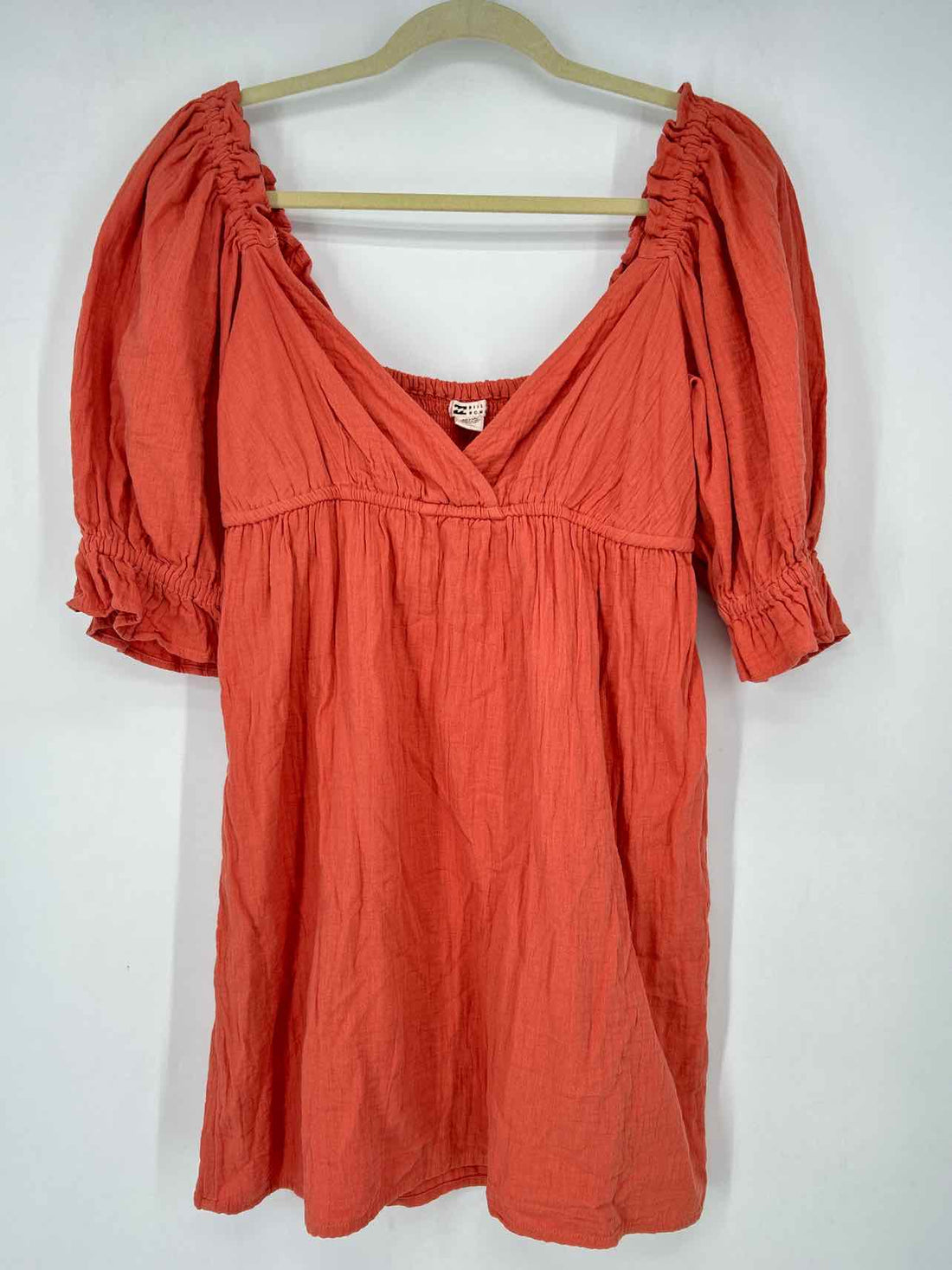Billabong Size M Orange Short Sleeve Dress