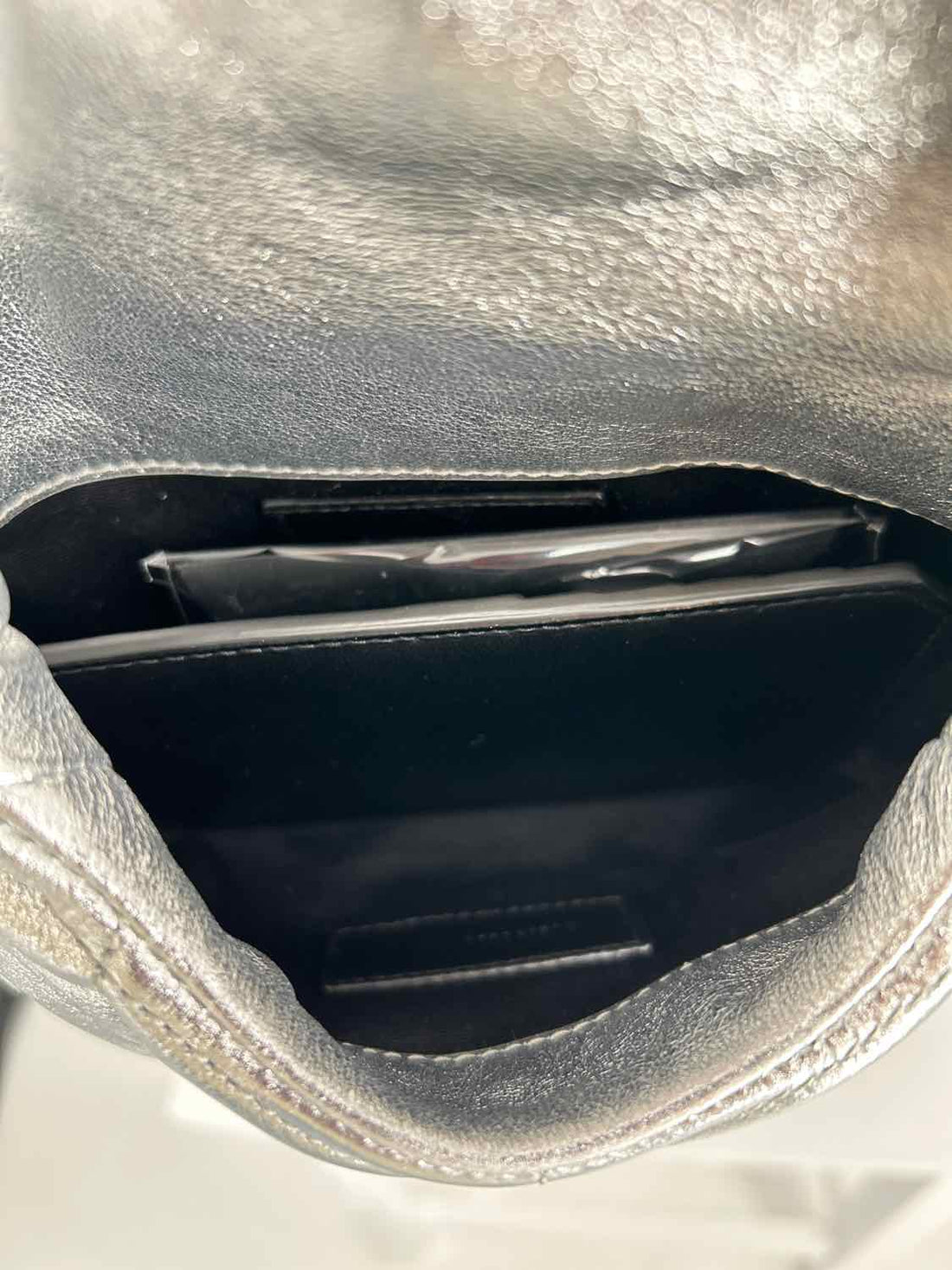 Yves Saint Laurent Silver Small Puffer Clutch