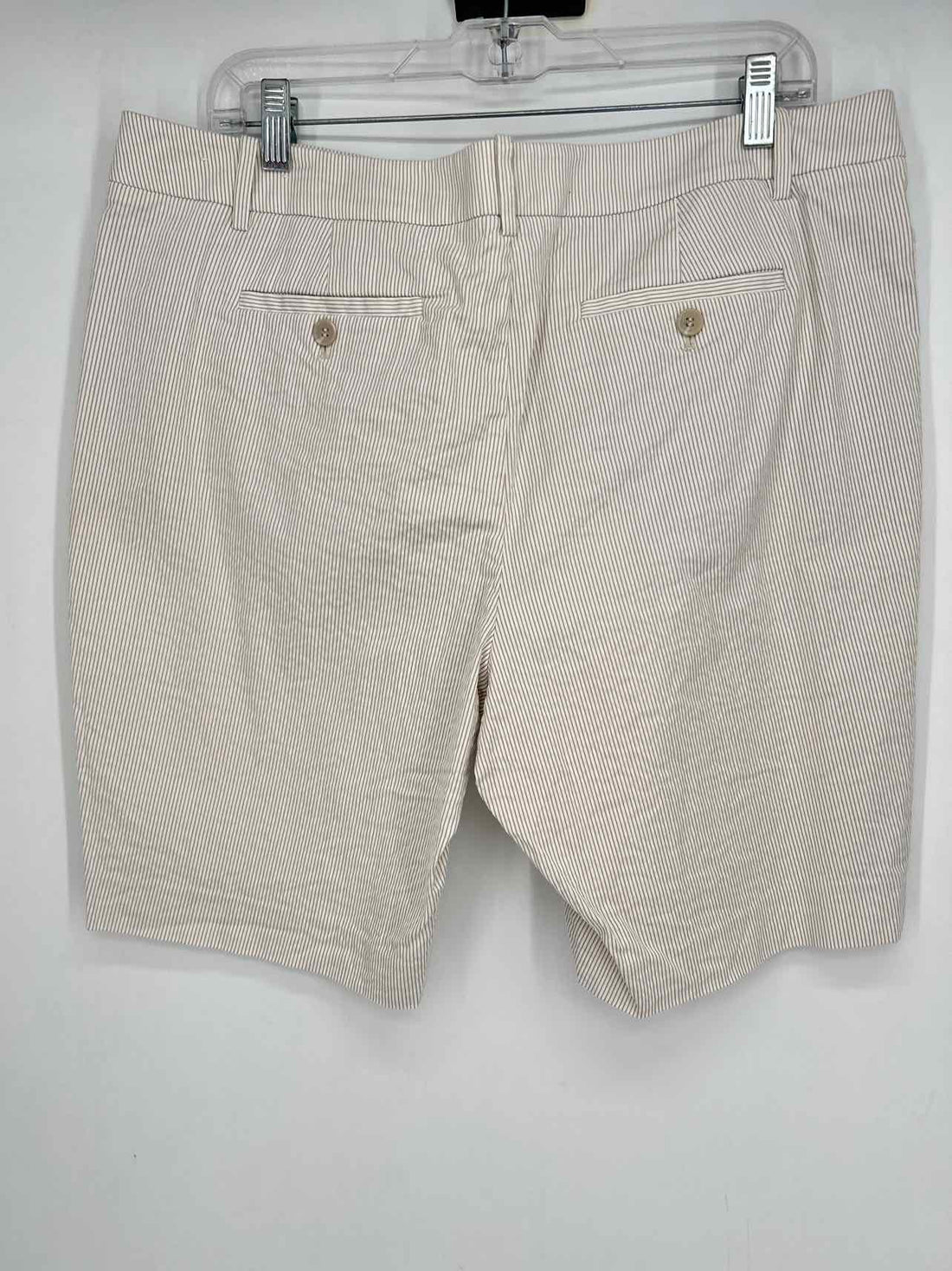 Loft Size 14 Beige Striped Shorts