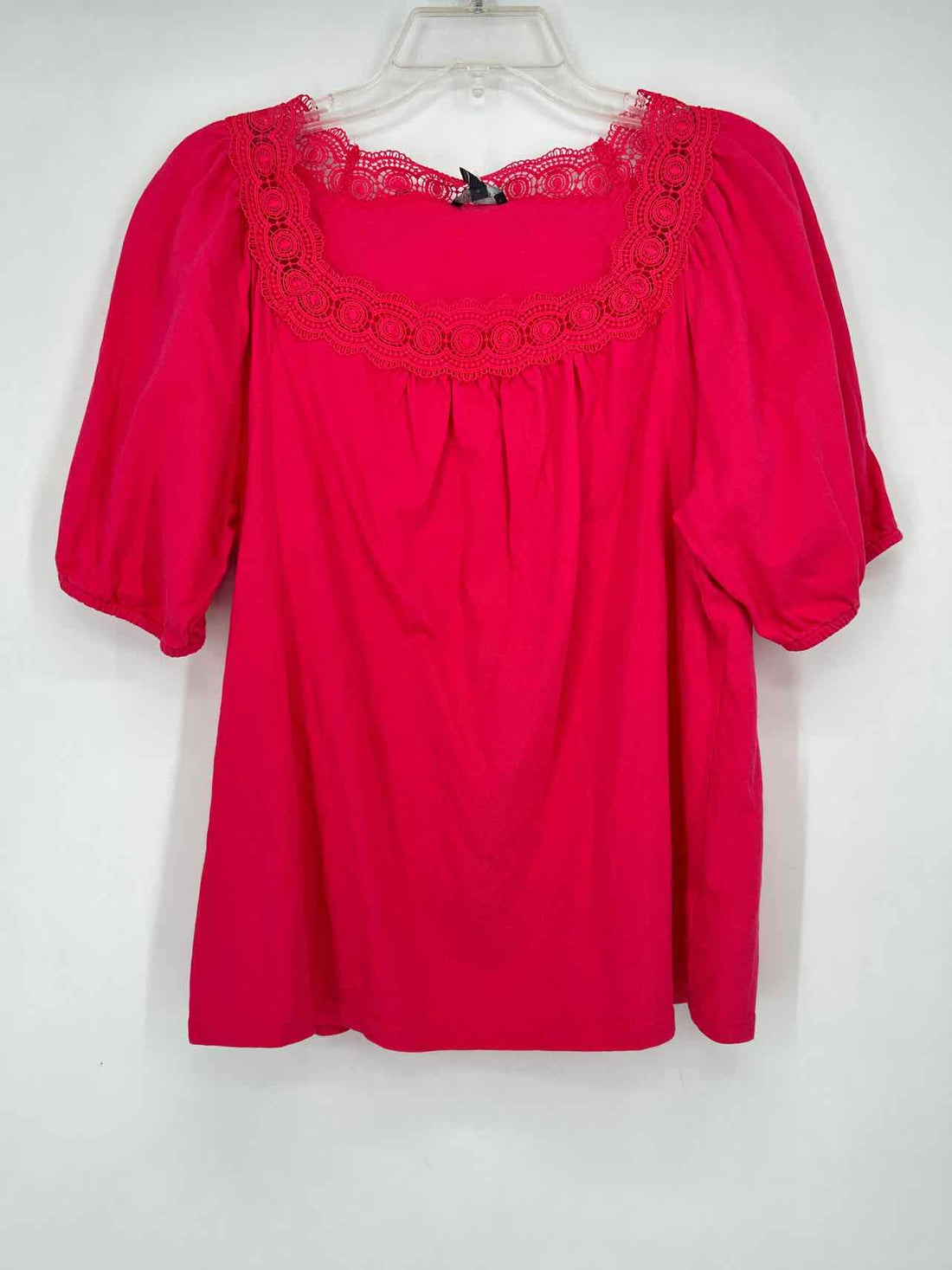 Talbots Size M Dark Pink Short Sleeve