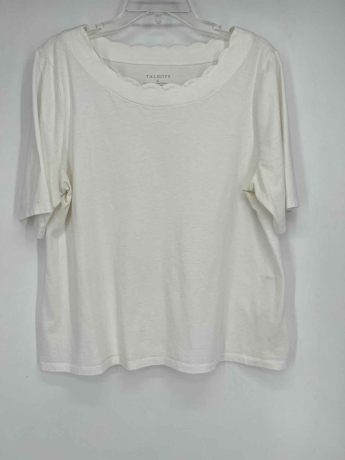 Talbots Size XL White Short Sleeve