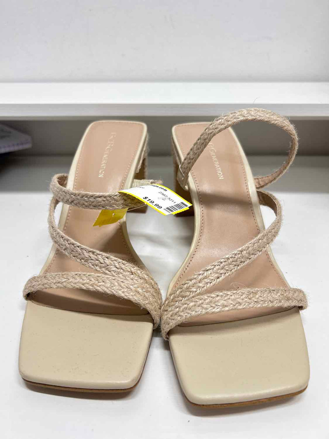 BCBGeneration Women Size 9 Natural Braided Rope Heels