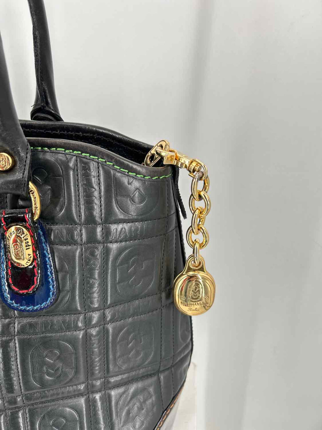 Marino Orlandi Black Quilted Leather Tote