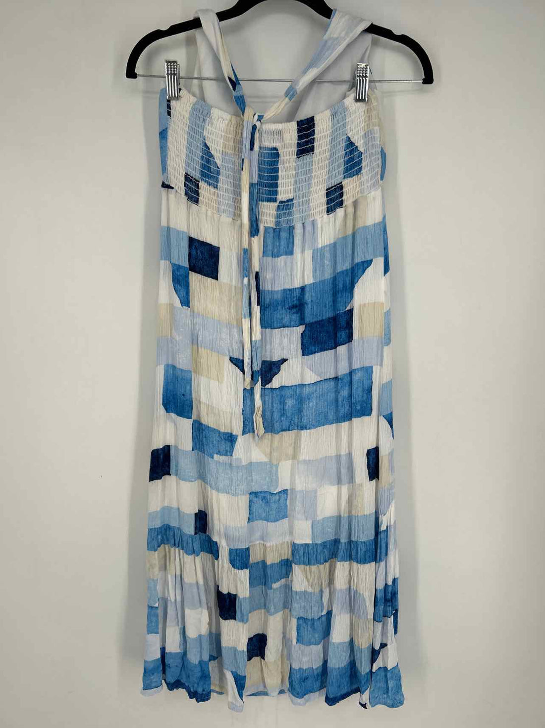 Gilli Size M White & Blue Print Dress