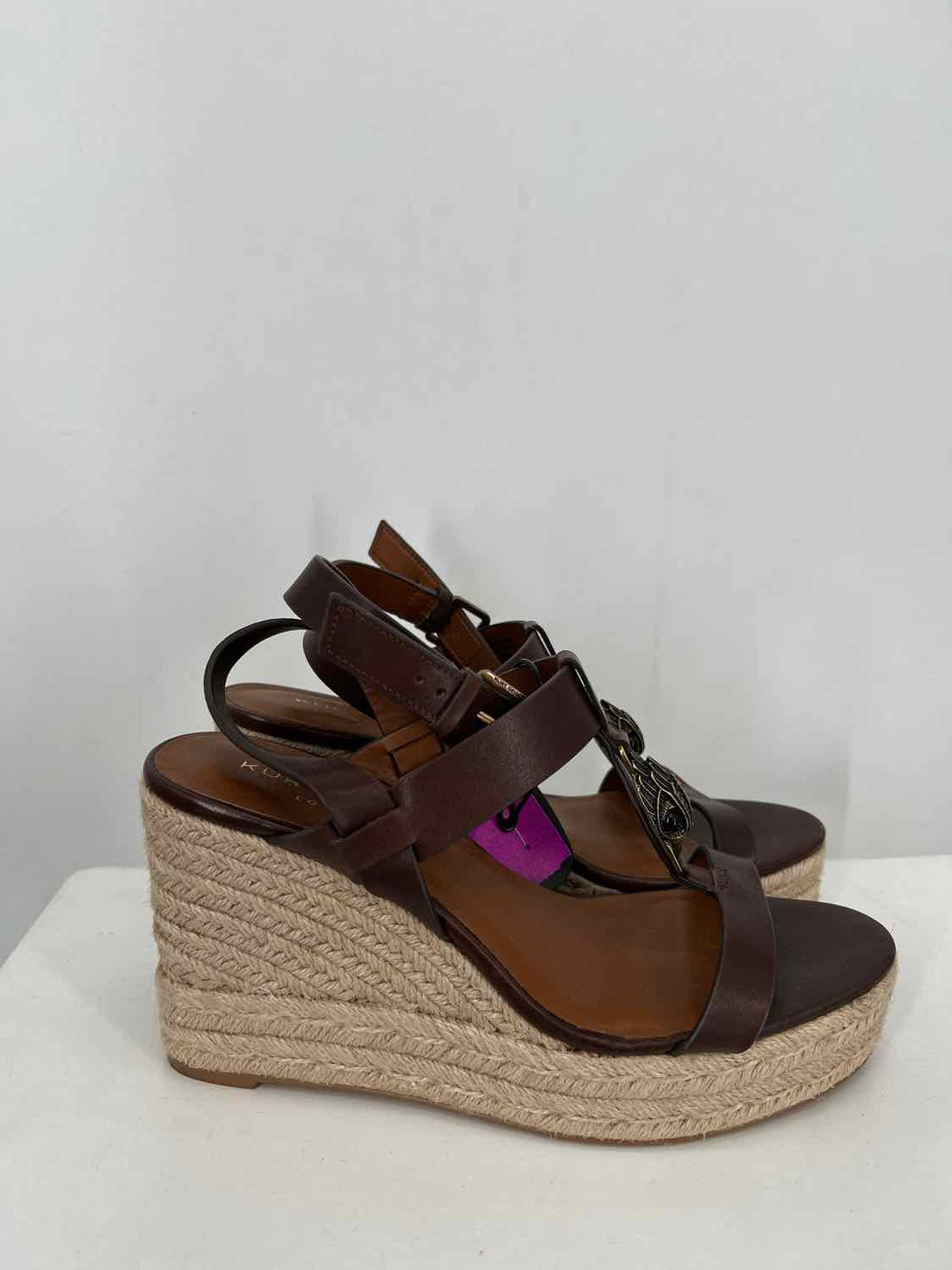 Kurt Geiger Women Size 38.5 Brown Espadrilles Wedges