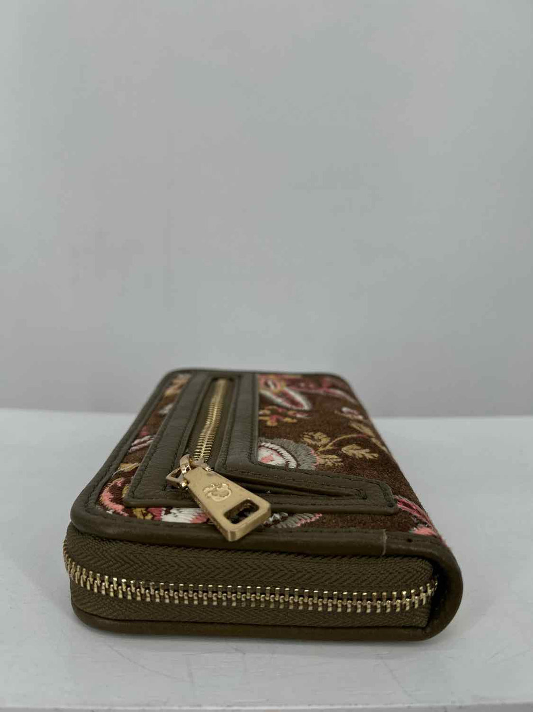 Spartina Brown Embroidery Wallet