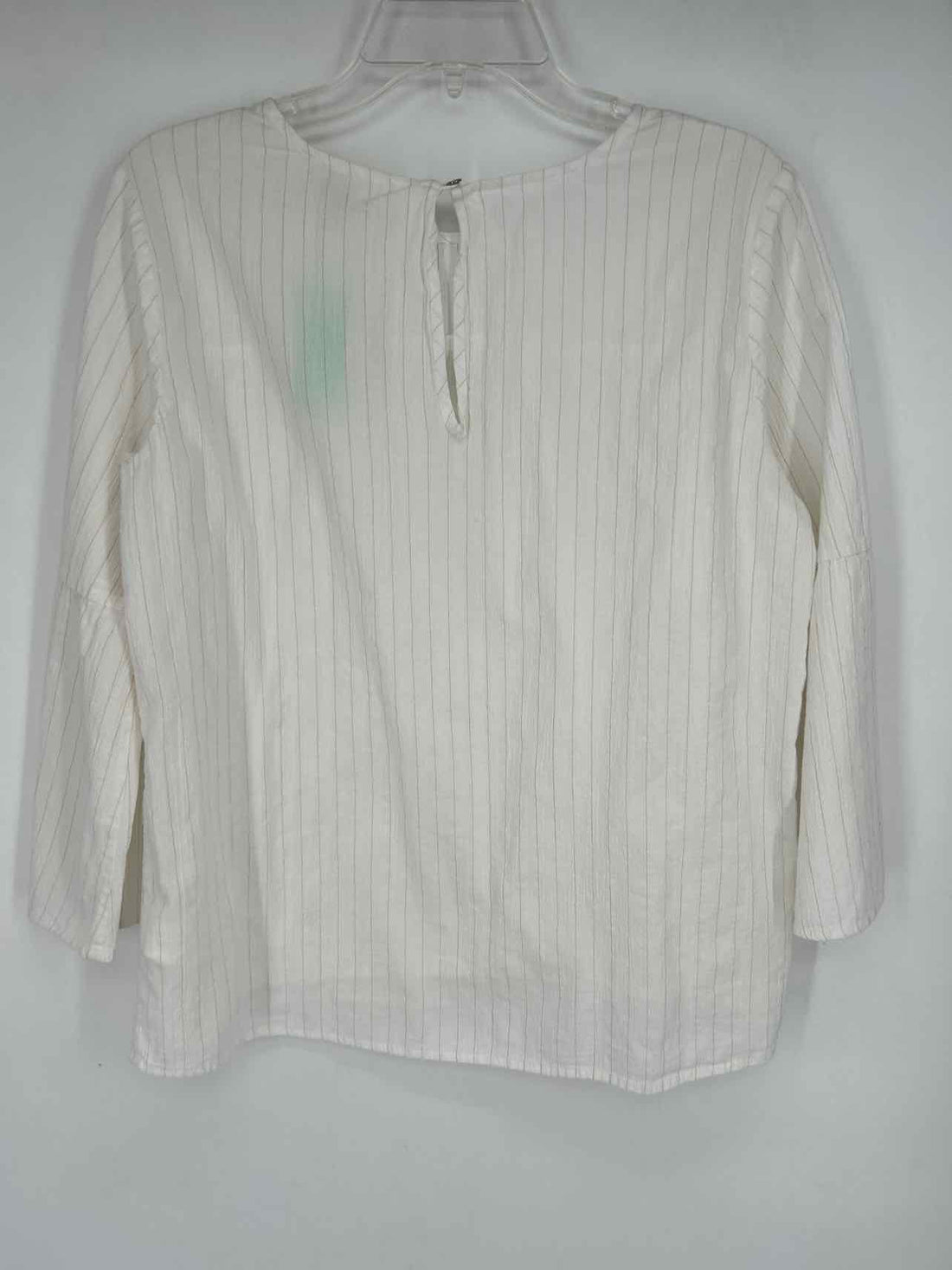 Michael Kors Size L White & Gold Striped Long Sleeve