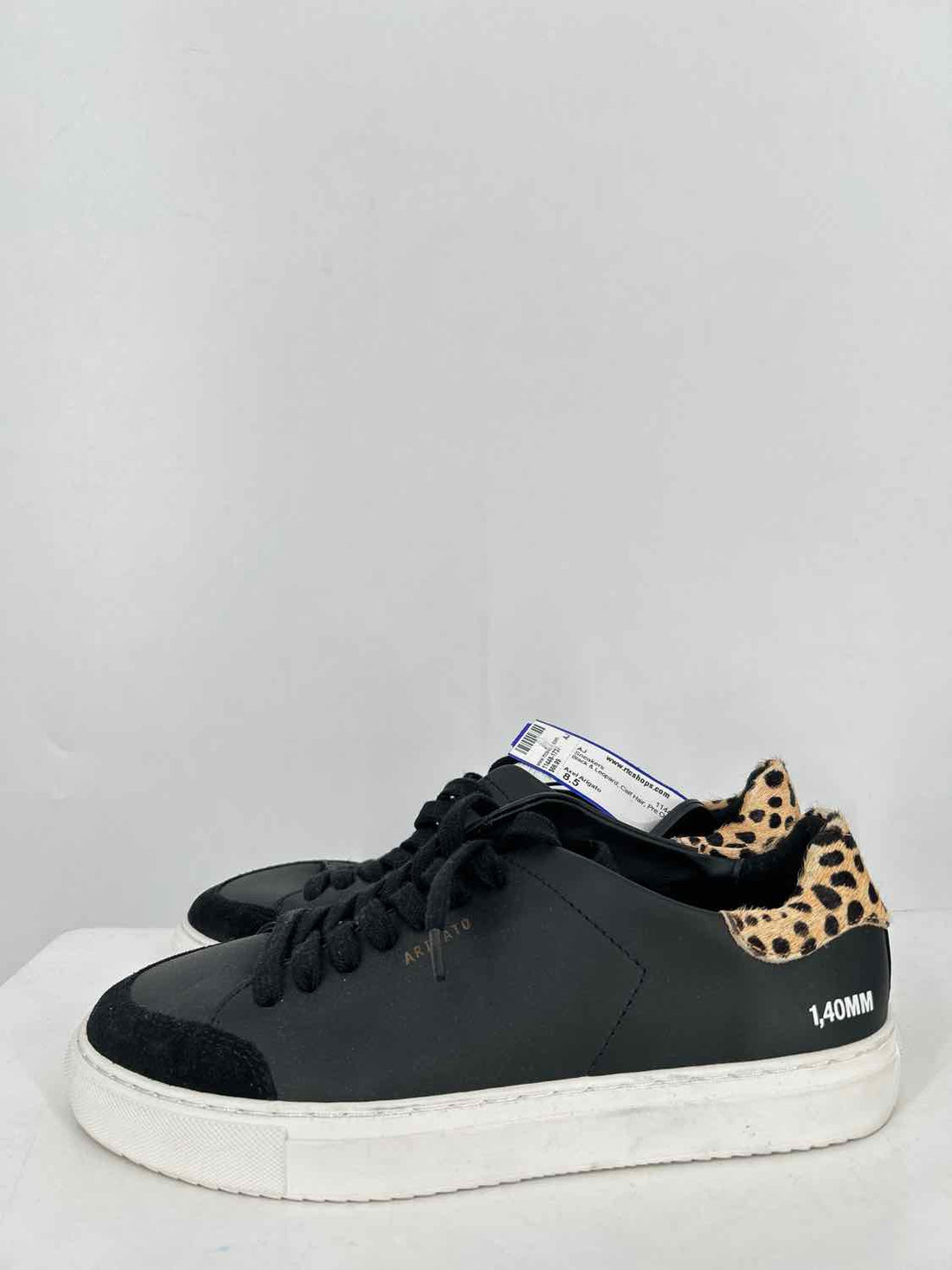 Axel Arigato Women Size 8.5 Black & Leopard Calf Hair Sneakers