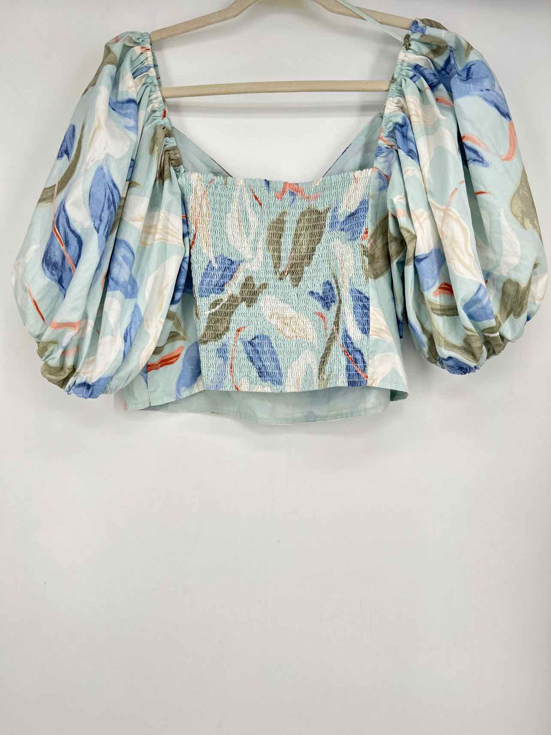 Abercrombie & Fitch Size XL Light Blue Print Short Sleeve